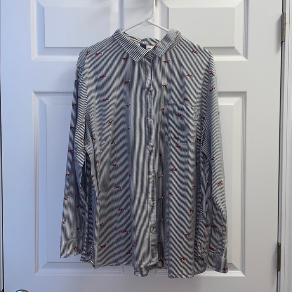 Old Navy fox 🦊 button down shirt